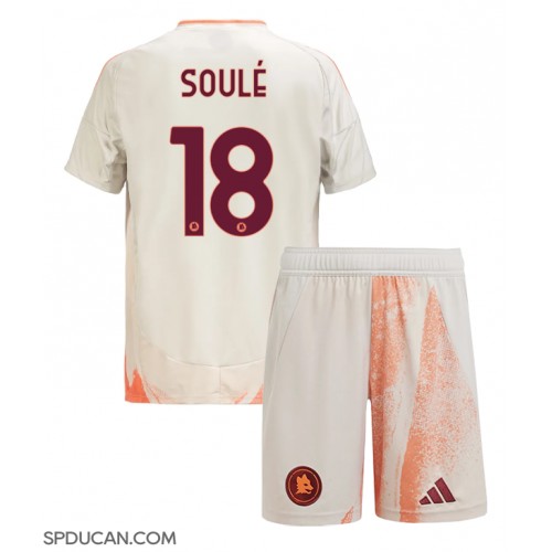 Dječji Nogometni Dres AS Roma Matias Soule #18 Gostujuci 2024-25 Kratak Rukav (+ Kratke hlače)